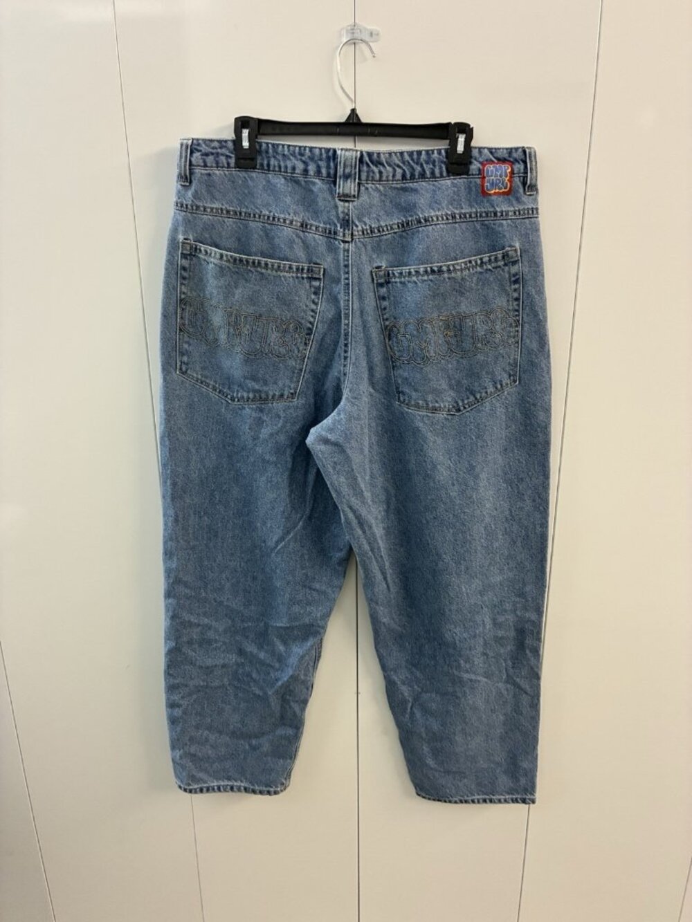 Empyre Blue Jeans 36 X 30 Men's Jeans Denim Skate Baggy Loose Y2K Embroidered